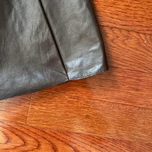 VINCE brown genuine leather skirt XS - Picture 3 of 6